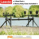 Leeda Rogue Carp Fishing 3 Rod Pod X7000 3 In 1 Pod With Carry Case