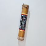 Vintage Hand painted Bamboo Rain stick Instrument, Wall Hanging