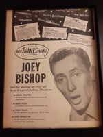 Joey Bishop Rare Original 1957 Promo Poster Ad Framed! Rat Pack