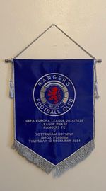 Rangers FC v Tottenham Hotspur UEFA Europa League 2024 Replica Match Pennant.