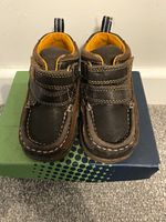 Clarks First Shoes Boys Brown Leather Hook & Loop Ankle Bootie UK 5.5 F