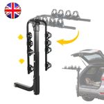 Heavy Duty Folding Hitch Cargo Rack for 4 Bikes, 2'' Receiver Mount for SUVs UK