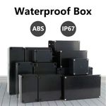 ABS Plastic Black Box Dustproof Electric Project Junction Box  Housing