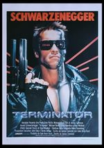 TERMINATOR Original Movie Poster 39x55" Italian LINEN BACKED SCHWARZENEGGER