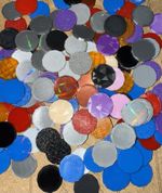 50 pcs.   Uk £1 Trolley Token Assorted Colour Plastic 50 Tokens mixed colours 