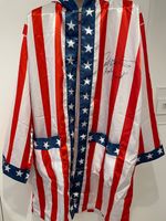 Apollo Creed Carl Weathers signed boxing robe Rocky with COA