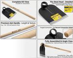 120 CM MARKSMAN WOODEN Beech Handle & 3 LB HOE HEAD Garden Digging Steel Tool UK