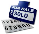 10 Blue For Sale Sign Board, Car Price/Pricing Sun Visor Vehicle/Auto Price Kit