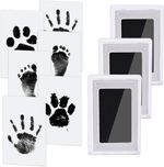 Nabance Baby Handprint and Footprint Kit, 3 Baby Inkless Print Pads, 6 Imprint 
