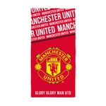 Manchester United FC Shield Football Crest Cotton Towel Red Yellow Pool Beach