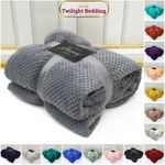 Luxury Popcorn Throws Double & King Size Cuddly Cosy Warm Blanket For Sofa & Bed