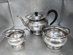 RARE Barron Clarke & Co Peterborough Silver Plated 3 Piece Tea Set
