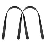 Leather Bag Handle, 2Pcs 23.6" l 1/16" W Leather Purse Strap, Black