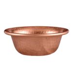 Copper Pet Bowl Wide Textured No-Coating Face Rust-Proof Copper Metal Cat Food