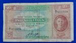 1942 Government of Malta, 2 Shillings Banknote P-17a KGVI Signed PACE 1st Run