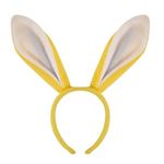 Easter Yellow Fluffy Bunny Ears Headband 28cm