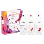 Dove Body Wash Trio Gift Set Favourites, Nourishing, Velvet Glow, Juicy Hydrate