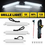 3x Fit Ford Ranger T7 T8 Front Bumper Grille Grill White LED Lights 2015-2023 UK