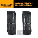 2pcs Continental Grand Prix Tr Tubeless 700*25c/28c/30c/32c Floding Black/Brown