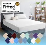 100% Egyptian Cotton 35cm Extra Deep Fitted Sheet 400 TC 25cm Bed Sheets UK Size