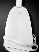 Leather Drummer Leg Protector. White Size Large