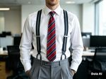 Gents Black & Grey Braces Non Branded Size Large 