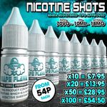 Nicotine Shots 18MG 10ML 70VG/30PG - Vapeflava Unflavoured Nic Shots UK