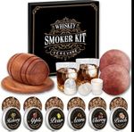 Whiskey Smoker Kit - 6 Flavors Wood Chips,2 Glasses, 2 Ice Ball Molds&2 Coasters