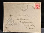 Egypt 1940 Military Envelope & King Farouk Military Stamp & Censor Cancel (A1)