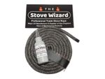 Black Stove Rope 2.5M Kit Wood Burning Doors Seal Multi Fuel Log Coal 6 8 10 12