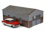 Hangar-Barn Garage 1:18 Scale – Diorama Kit - Model Car Display Miniature 1/18