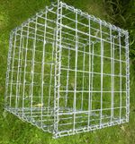 6x  Garden Gabion basket 4mm hot dipped galvanised wire 75x75mm mesh  45x45x45cm