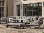 Bramblecrest Siena L-Shape Sofa with Piston Adjustable Table, Bench & Chair