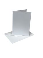 A7 White Card Blanks & C7 Envelopes - 250gsm Card Pre-Creased For Easy Folding