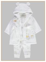 Baby Unisex Disney Winnie The Pooh White Pyjamas & Dressing Gown Set 12-24 Month