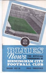1957  1958       BIRMINGHAM CITY v PRESTON NORTH END  21 sept