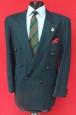 VINTAGE,  M&S CLASSIC DOUBLE BREASTED JACKET. ROYAL GREEN JACKETS.SIZE 46"MED