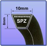 SPZ SECTION V BELT (SPZ SECTION BRANDED 10MM X 8MM V BELT - SIZE IN MM)