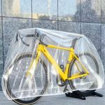 Clear Plastic Bicycle Cover Portable Outdoor All Season Full Protection