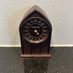 Vintage desktop Bakelite thermometer Styled On 1930's cathedral valve radio,