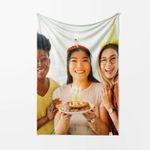 Birthday Blanket Personalised Photo Collage Gift Custom Picture Throw Keepsake