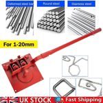 Heavy-duty Manual Rebar Bender 1-20mm Bending Tool Portable Steel Bar Bender UK