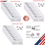 10-100Pack Dental Ortho Metal Bracket Braces Standard Roth/MBT 022 3/345 Hooks