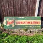 Original Castrol Oil Sign   6ft x 2ft 