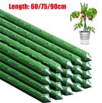 Garden Plant Stakes Outdoor Metal Plastic Coated Climbing Support Cane Sticks UK