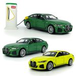 1/34 2022 BMW i4 M50 EV Model Car Alloy Diecast Toy Vehicle Kids Toys Boys Gifts