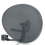 80cm Satellite Dish Zone 2 + Hybrid LNB For Sky Q 6-Output 2 x Wideband 4 x Quad