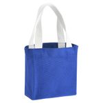 Small Canvas Tote Bag for Women 7 x 2 x 6" Canvas Bags Dark Blue,
