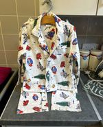 Disney Store Paddington Bear Christmas Flannel Cotton 2pc Pyjama Set