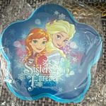 Disney Frozen Elsa & Anna Blue Flower Shaped Plastic Kids box Break Resistant